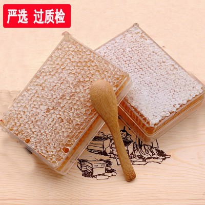健凤园蜂巢蜜盒装农家蜂场自产荆条蜂巢块蜂蜜嚼着吃一件代发原蜜图2