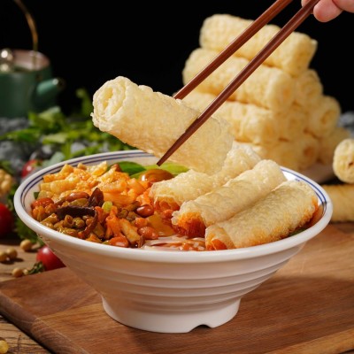 火锅食材 响铃卷黄金卷脆铃卷豆皮卷腐竹卷 火锅伴侣油炸腐竹批发