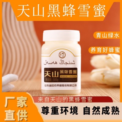 归农蜂蜜蜂作天山黑蜂雪蜜结晶白蜜500g源头厂家野山花直供土蜂蜜图5