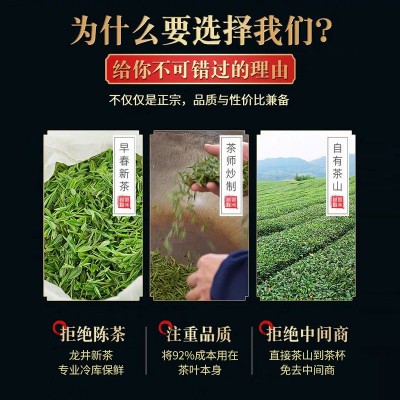 龙井茶叶批发2025新茶龙井茶袋装绿茶250g厂家批发越乡浙江龙井茶图3