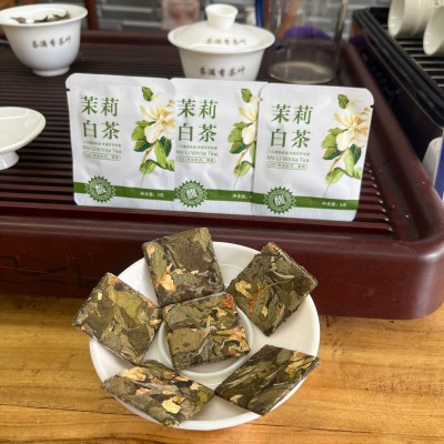 源头厂家批发福鼎茉莉白茶小方片饼干茶独立包装图5