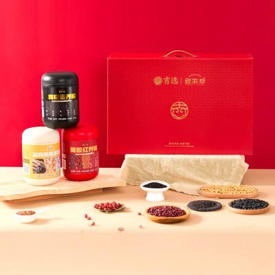 礼盒装套餐春节大礼包五谷杂粮代餐粉玉米糊芝麻糊豆浆粉辟谷养生图2