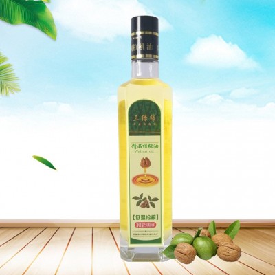 精制核桃油 低温冷榨500ML/瓶箱装24瓶食用精制核桃油批发图4