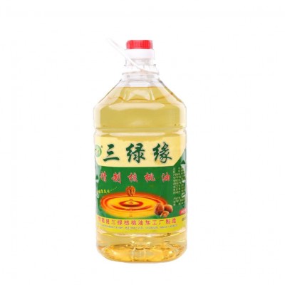 精制核桃油三绿缘食用核桃油物理冷榨5L精制核桃油批发量大从优